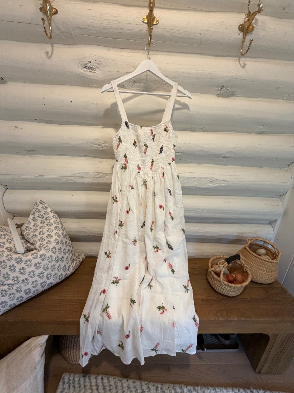 Embroidered Gauze Maxi